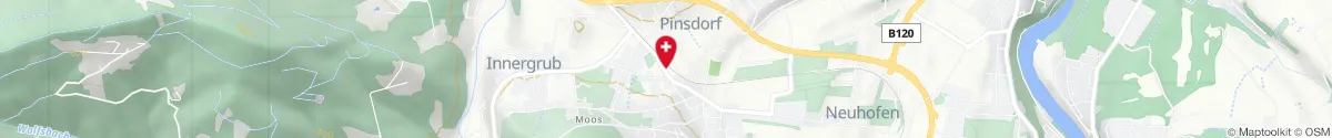 Map representation of the location for Land Apotheke Pinsdorf in 4812 Pinsdorf